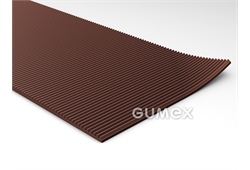 Gummiboden S 3, 3mm, Breite 1200mm, 65°ShA, SBR, gerillte Ausführung, -20°C/+60°C, Ziegelfarbe, 